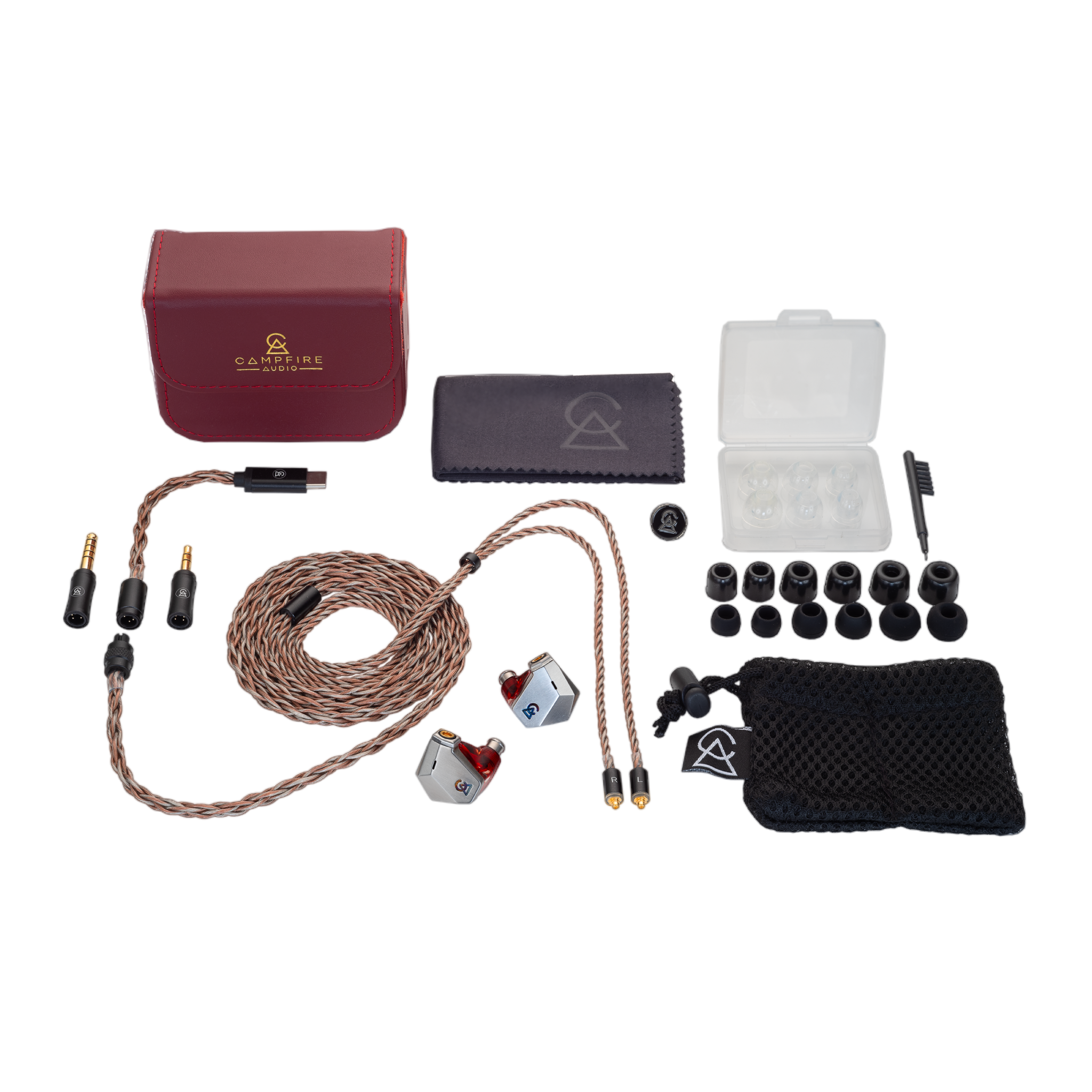 Campfire Audio Grand Luna with full accessory set