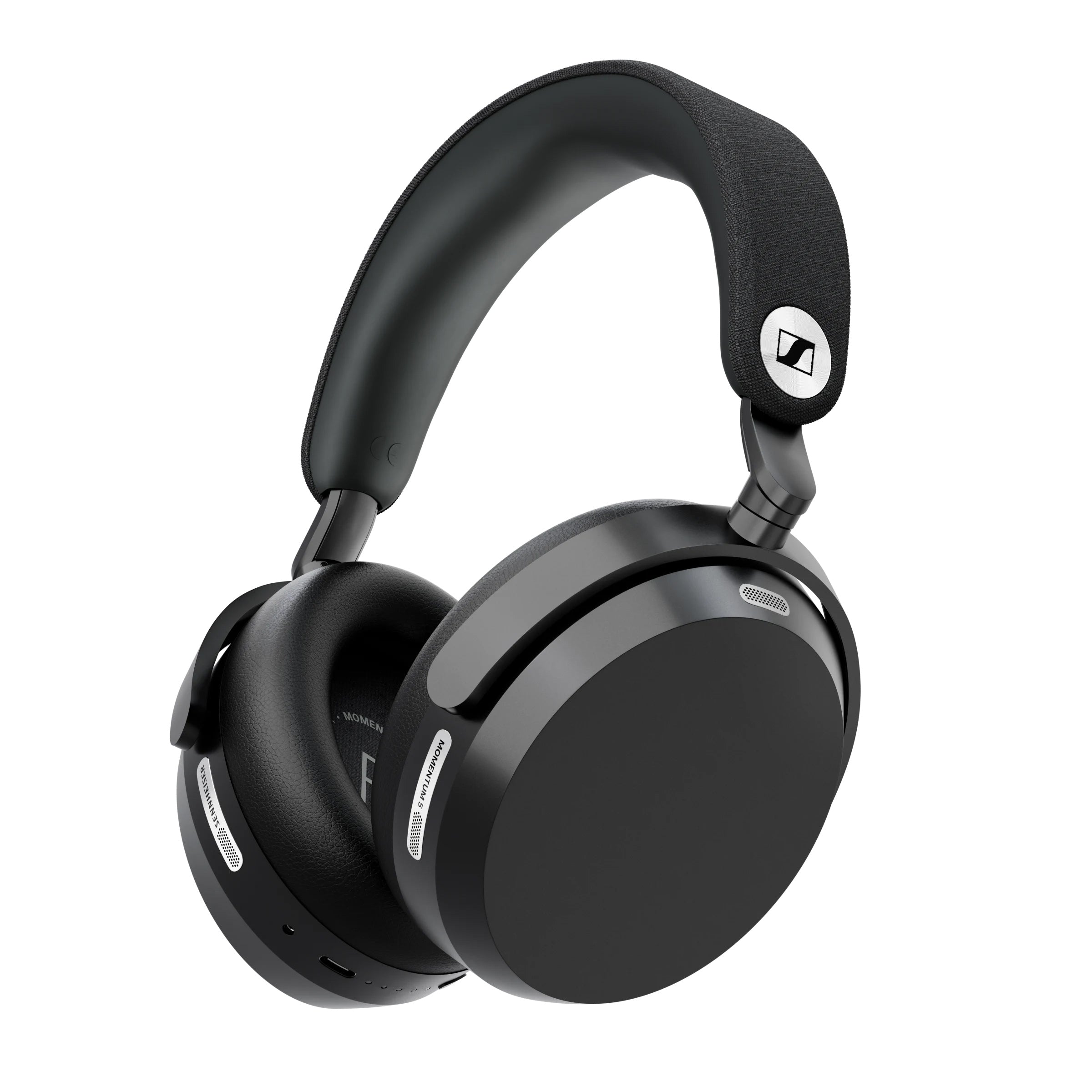 Sennheiser Momentum 5 Wireless over-ear headphones in black, front iso view