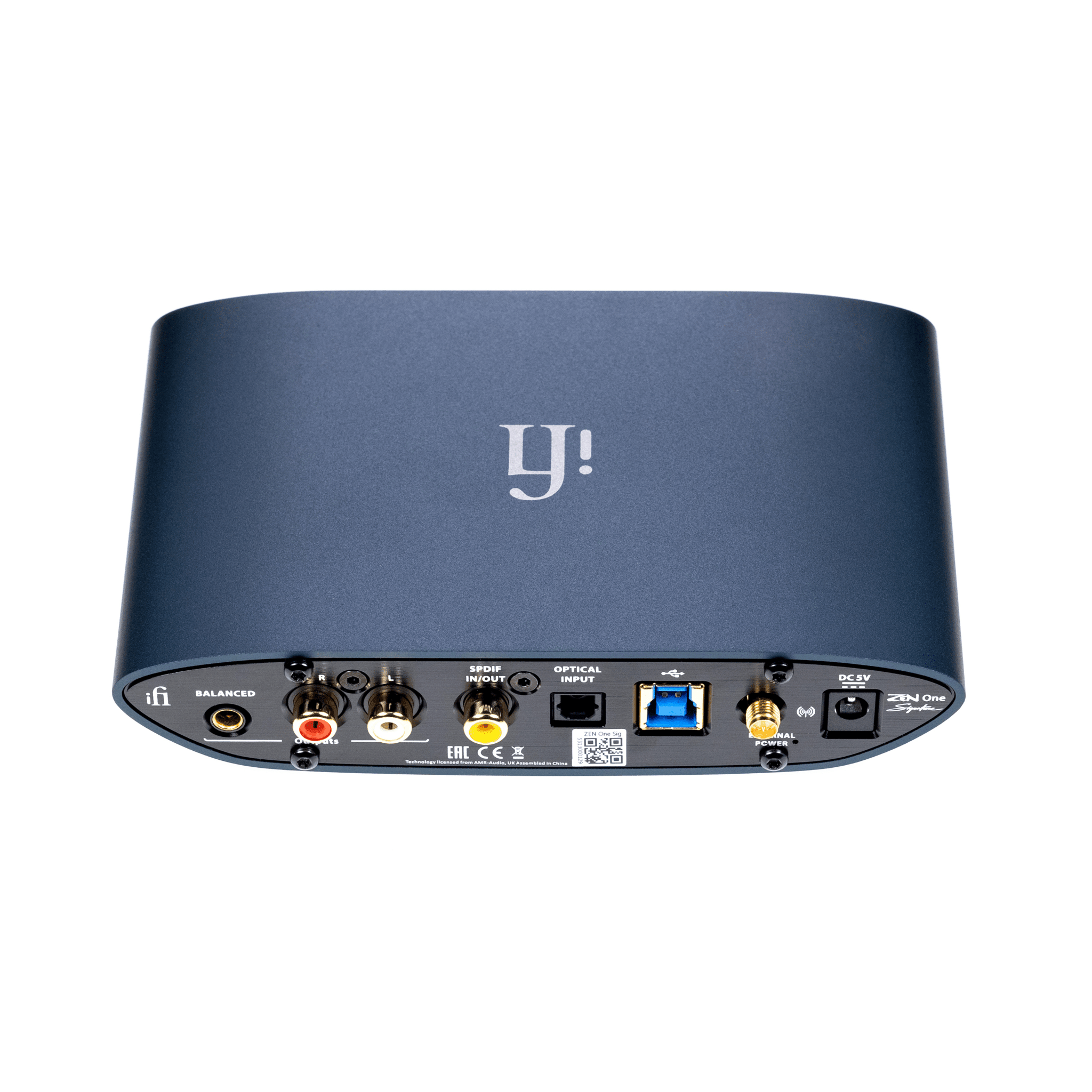 iFi ZEN One Signature rear panel with USB, coaxial, optical and balanced outputs