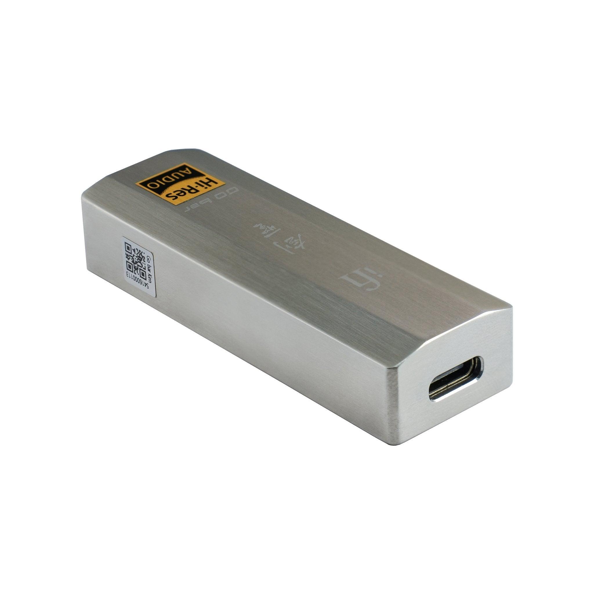 iFi GO bar Kensei dongle DAC in the hand