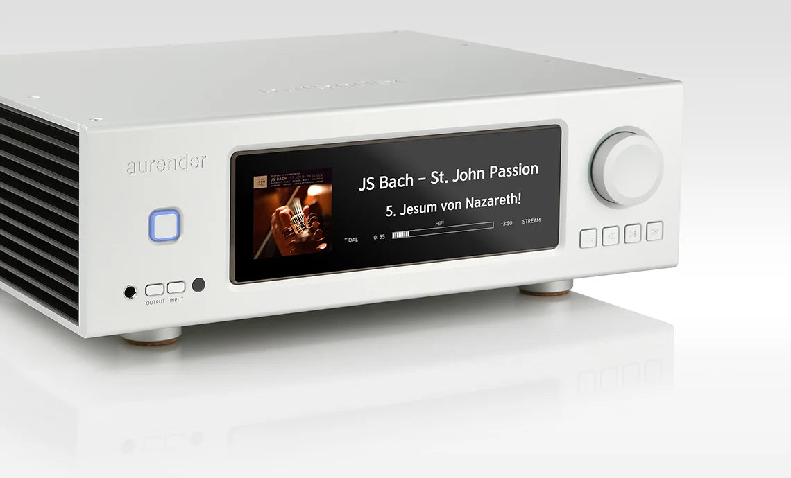 Aurender AP20 streaming amplifier, hero product shot