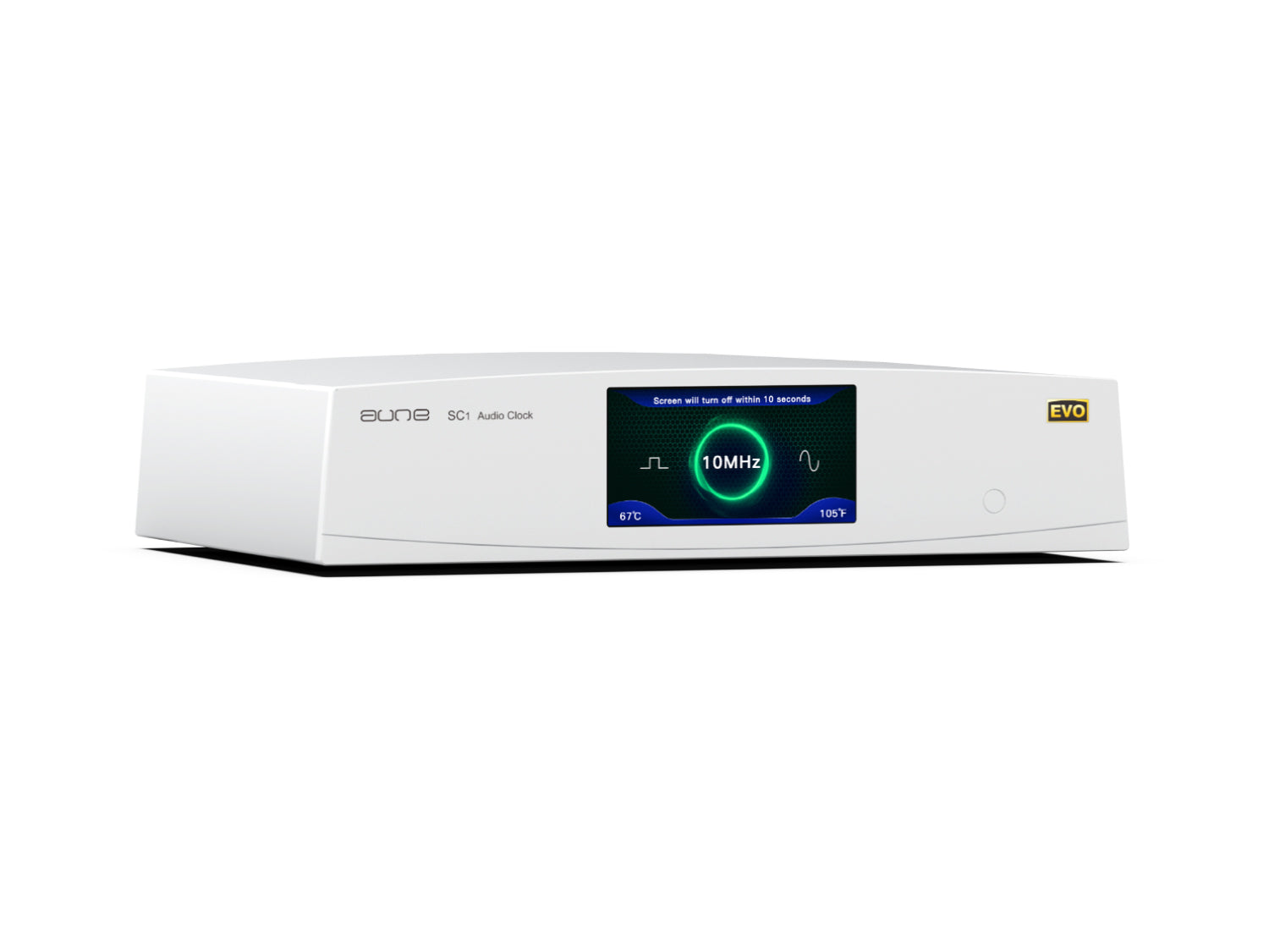 Aune SC1 EVO 10MHz OCXO master clock in silver