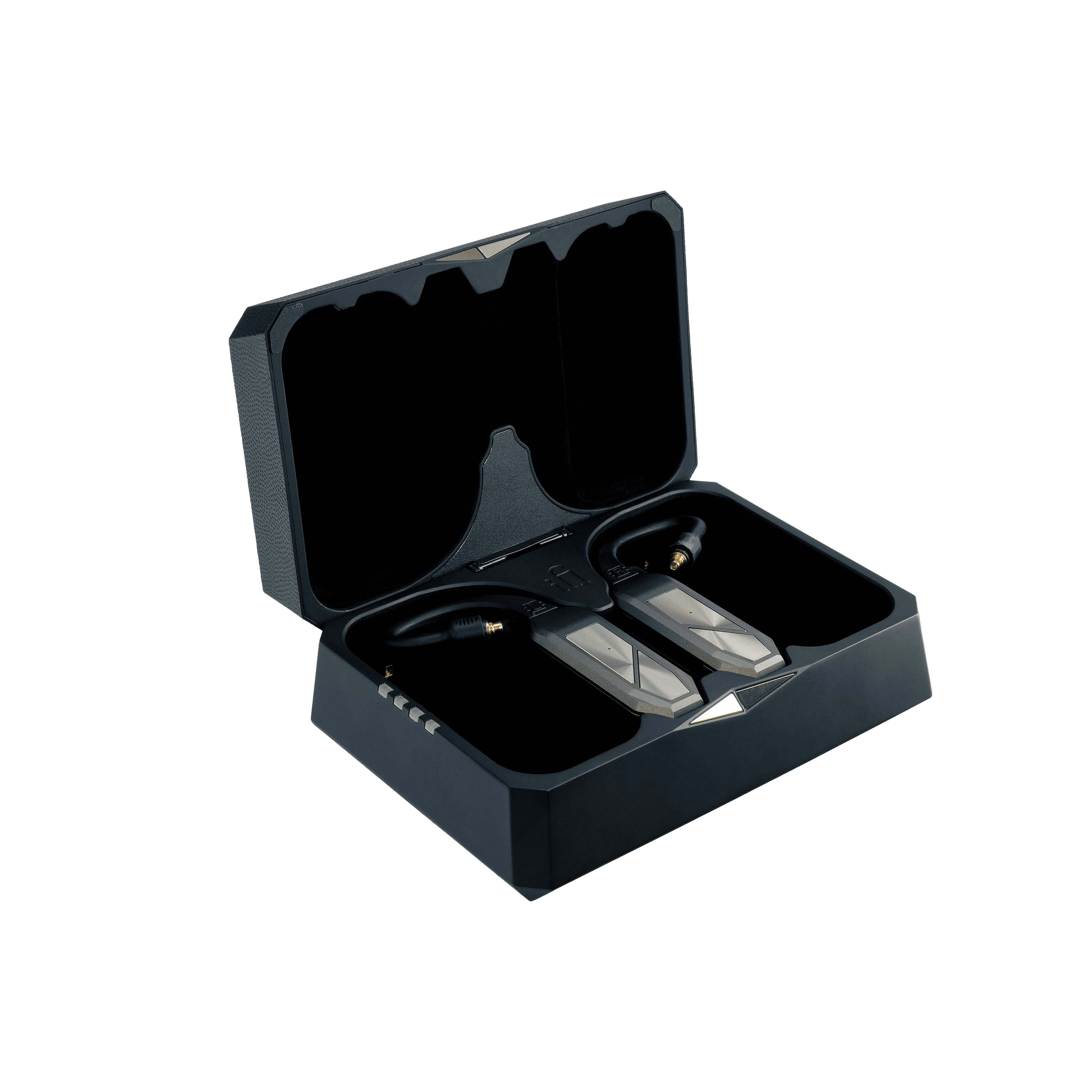 iFi GO pod Max worn with in-ear monitors