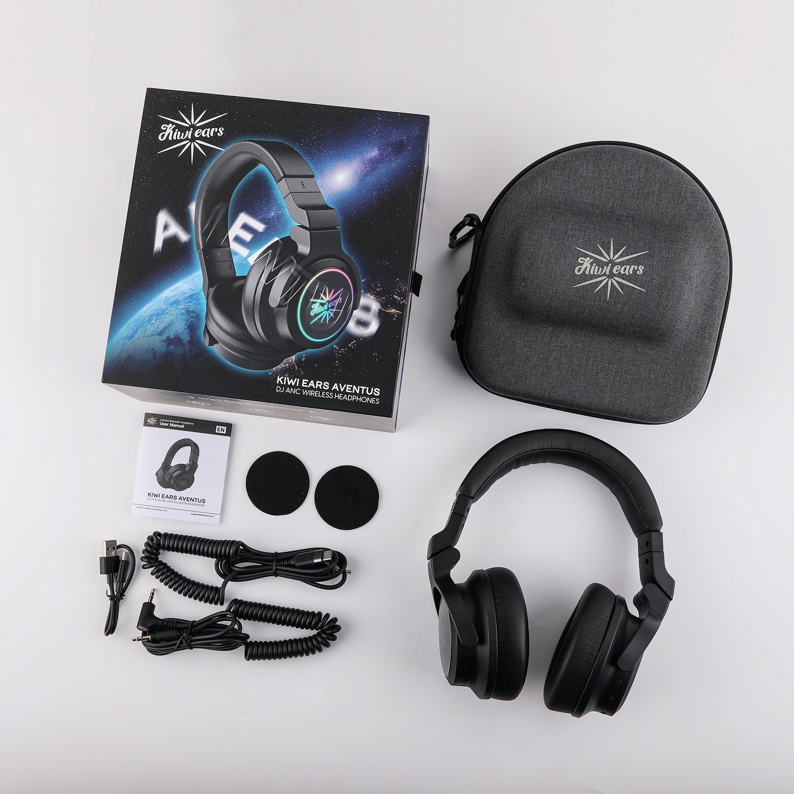 Kiwi Ears Aventus wireless ANC headphones, additional product view