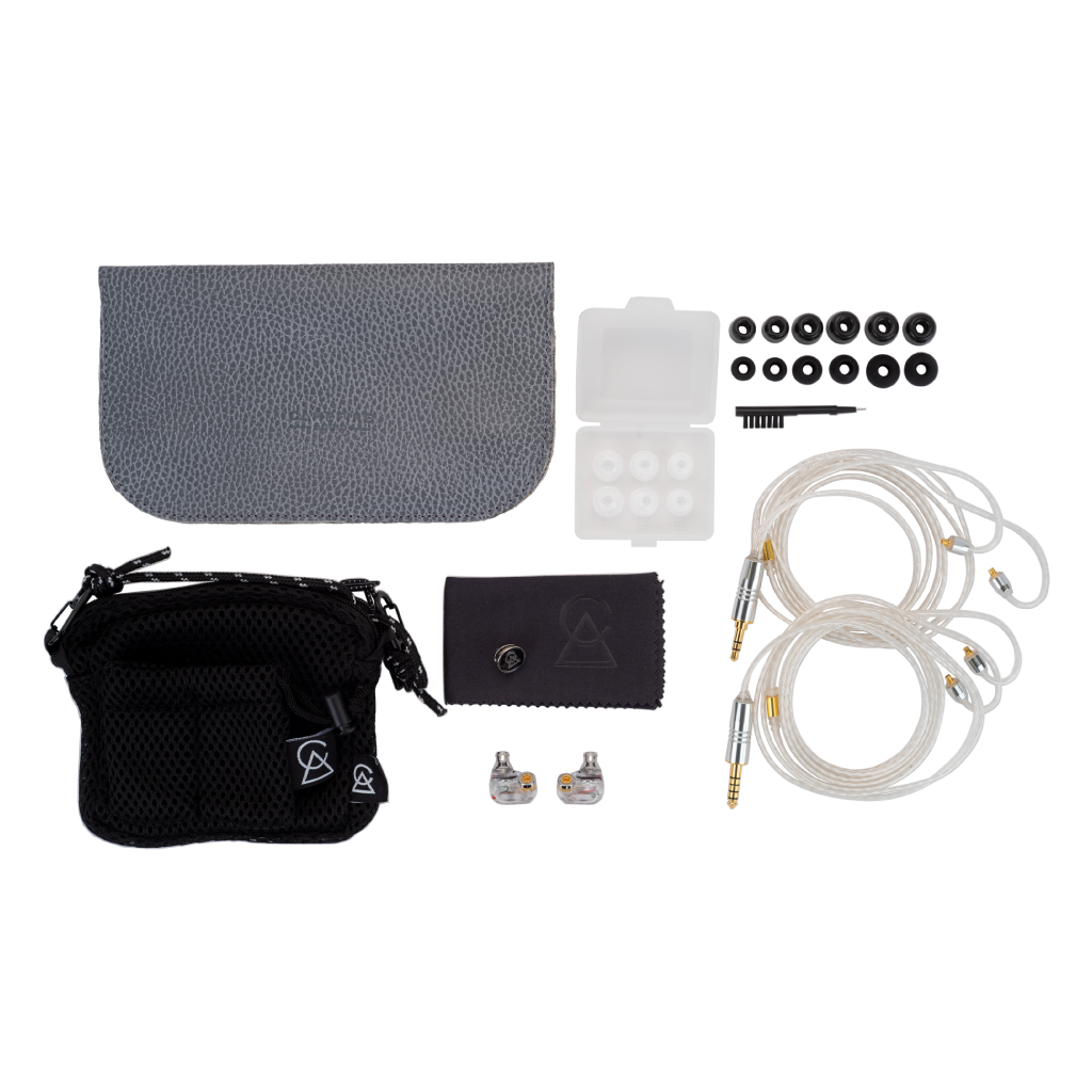 Campfire Audio Iris with included cables and accessories