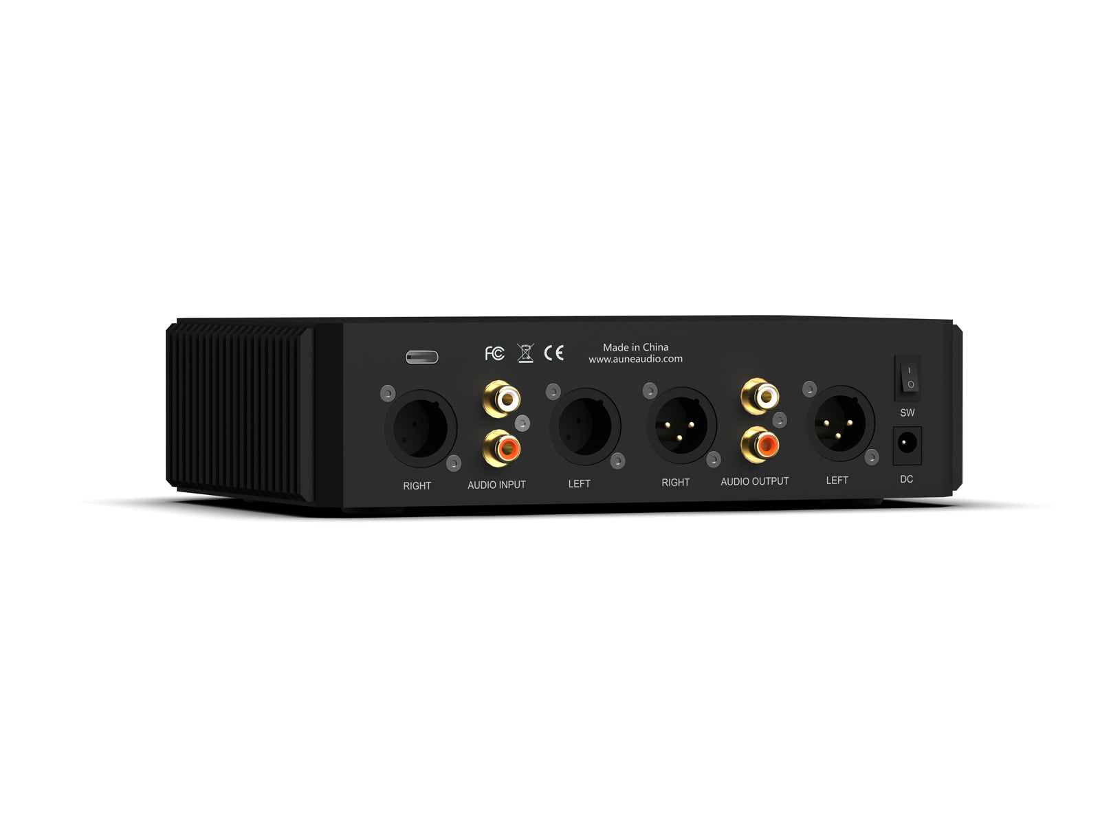 Aune N7 DAC Edition rear panel with USB-C and analogue connections