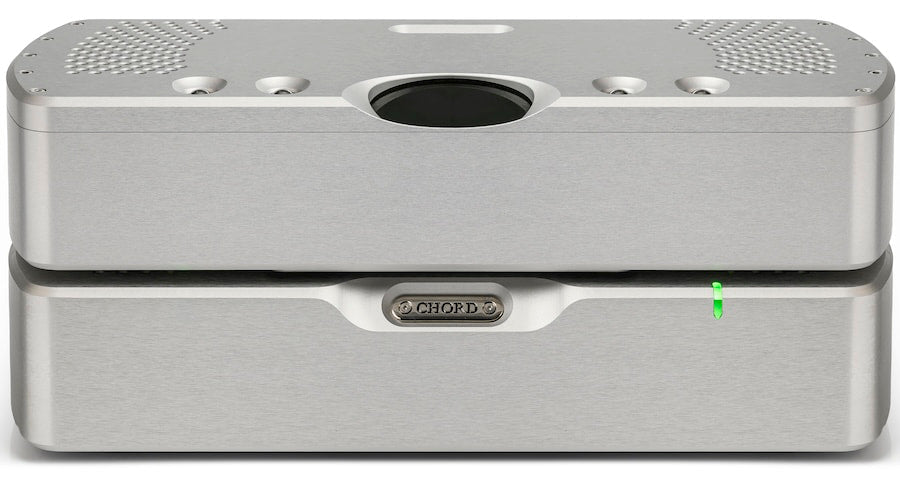 Chord Quartet upscaler in Argent Silver, front view (main product image)