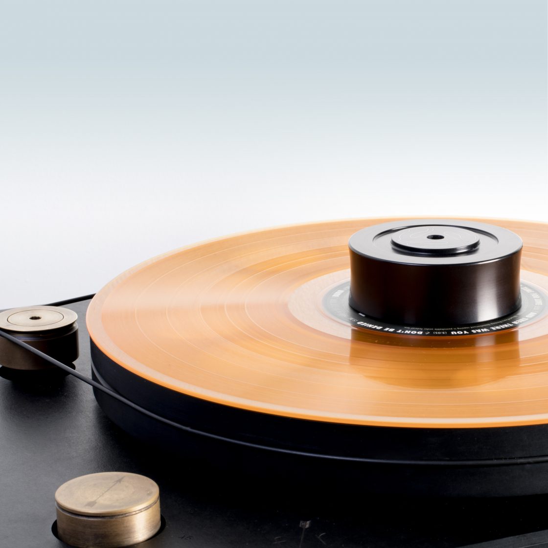 Fern and Roby Anodized Black LP Weight | Mimic Audio