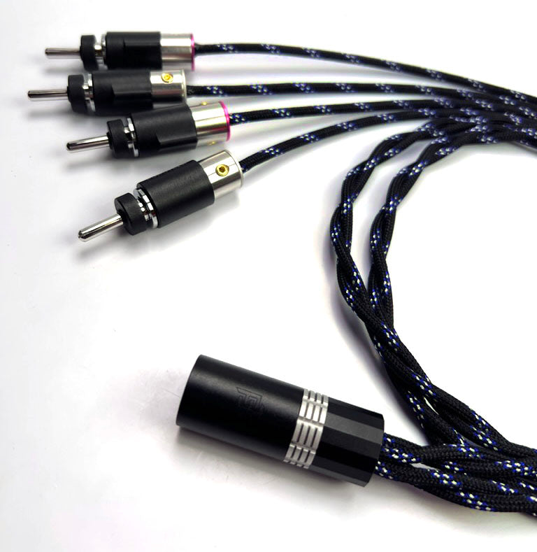 DHC 4-Pin Male XLR to Banana or Spades